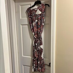Elegant Paisley Print Dress